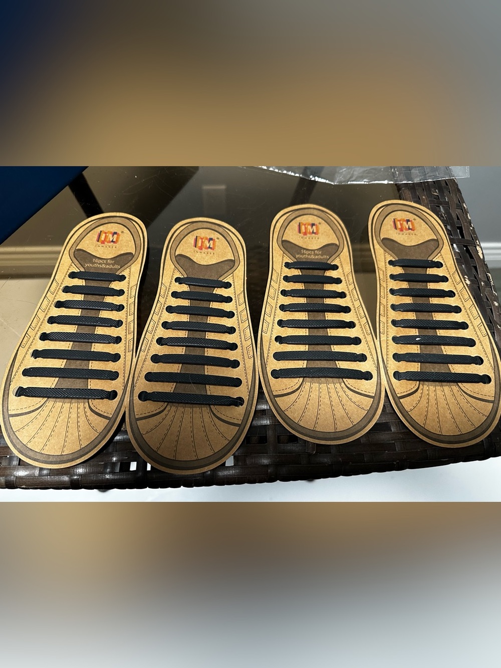 NWT INMAKER No Tie Shoelaces for Kids and Adults, 2 Pack Elastic shoe laces
